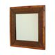 Vintage Square Bamboo and Rattan Mirror Boho 70cm