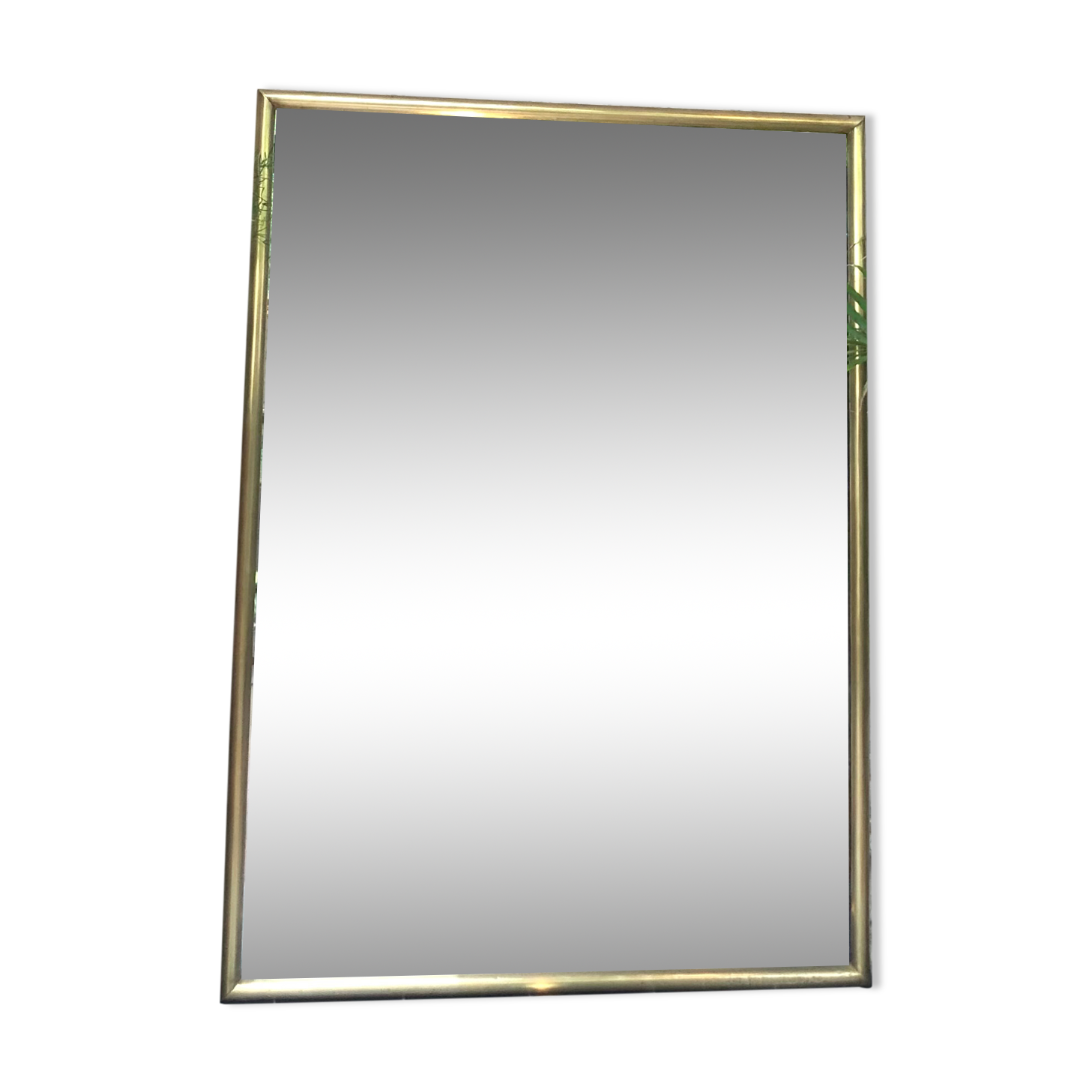 Mirror period early 19th structure in golden metal, mercury ice pricked 145/106cm