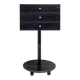 Bedside table shapes in wood and painted iron, marble details, 80s