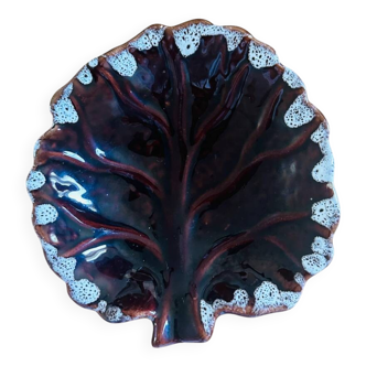 Superbe feuille vide poche Vallauris marron