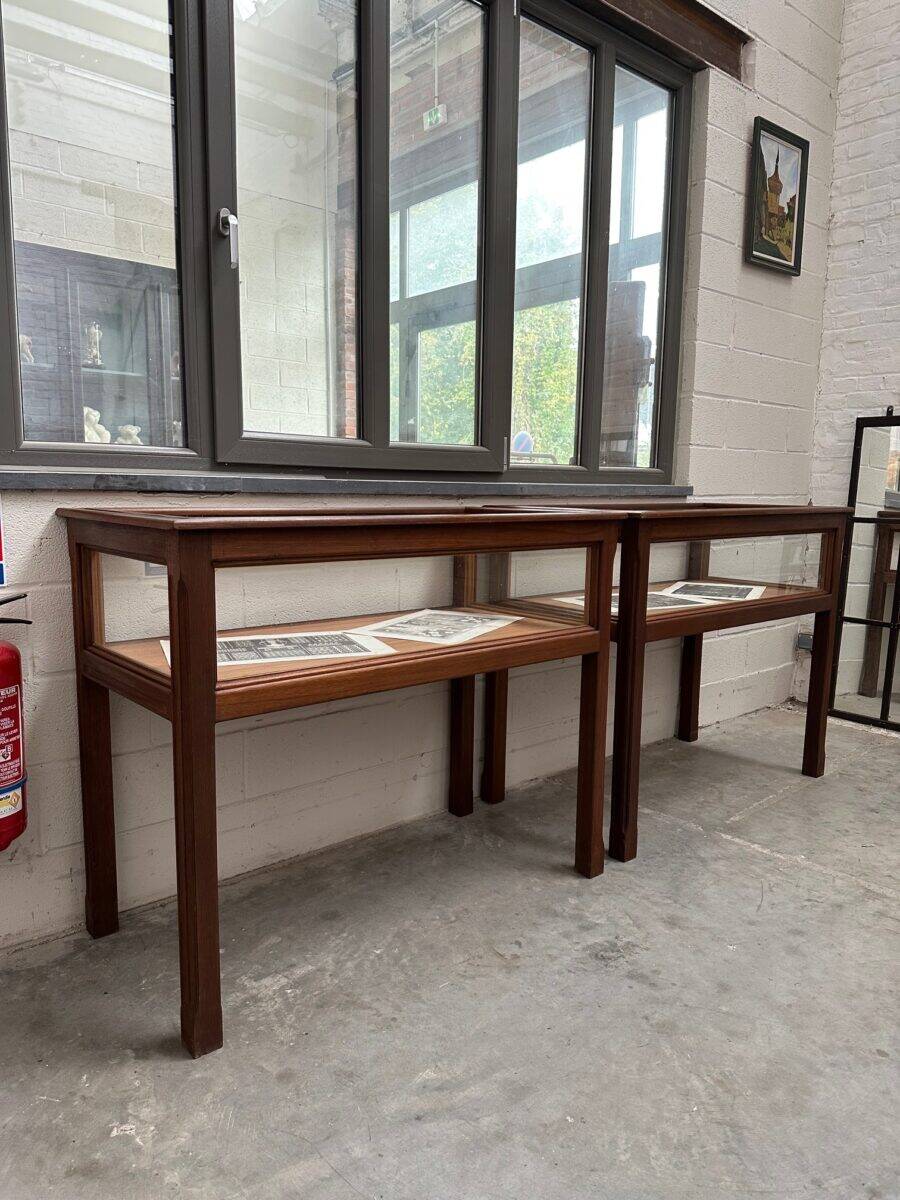 Pair of mahogany display cabinets from the 1960s