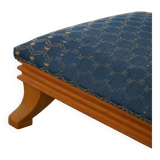 French Art Deco low stool with vintage upholstery made in the 1940s.