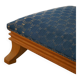 French Art Deco low stool with vintage upholstery made in the 1940s.