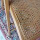 Vintage woven cane folding chair from the 80s