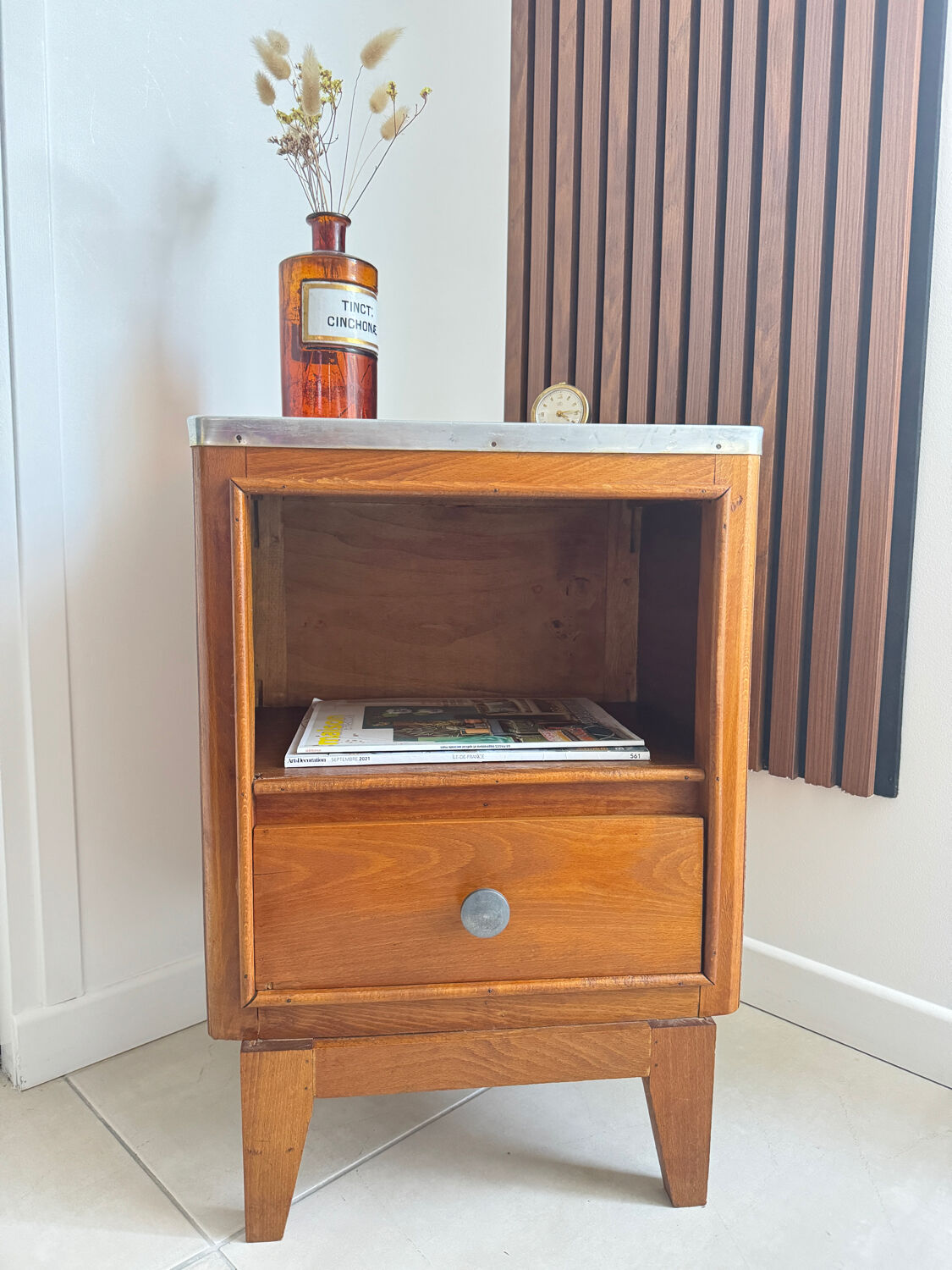 Antique vintage bedside table