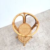 Vintage rattan plant holder