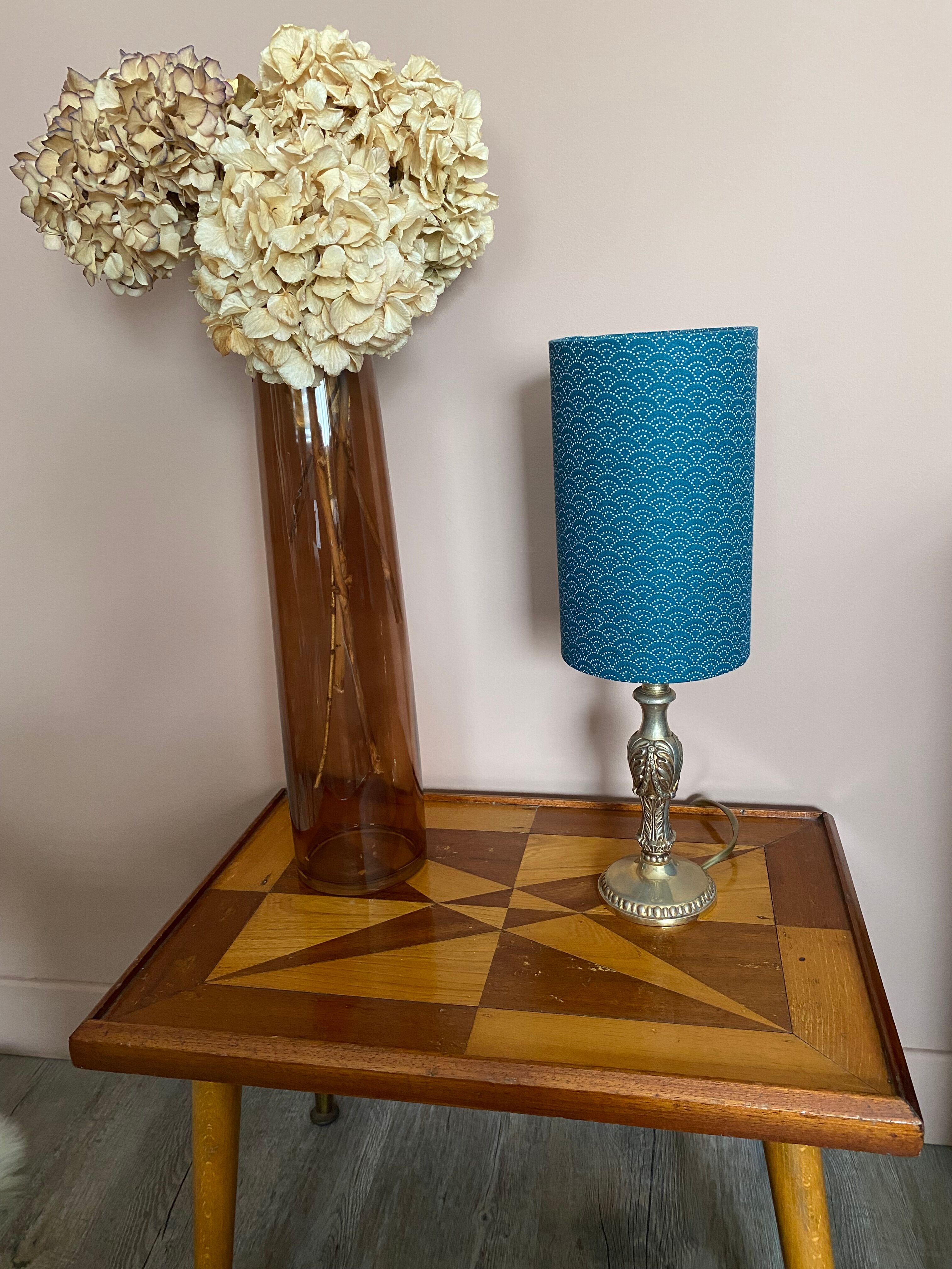 Bedside lamp with brass base