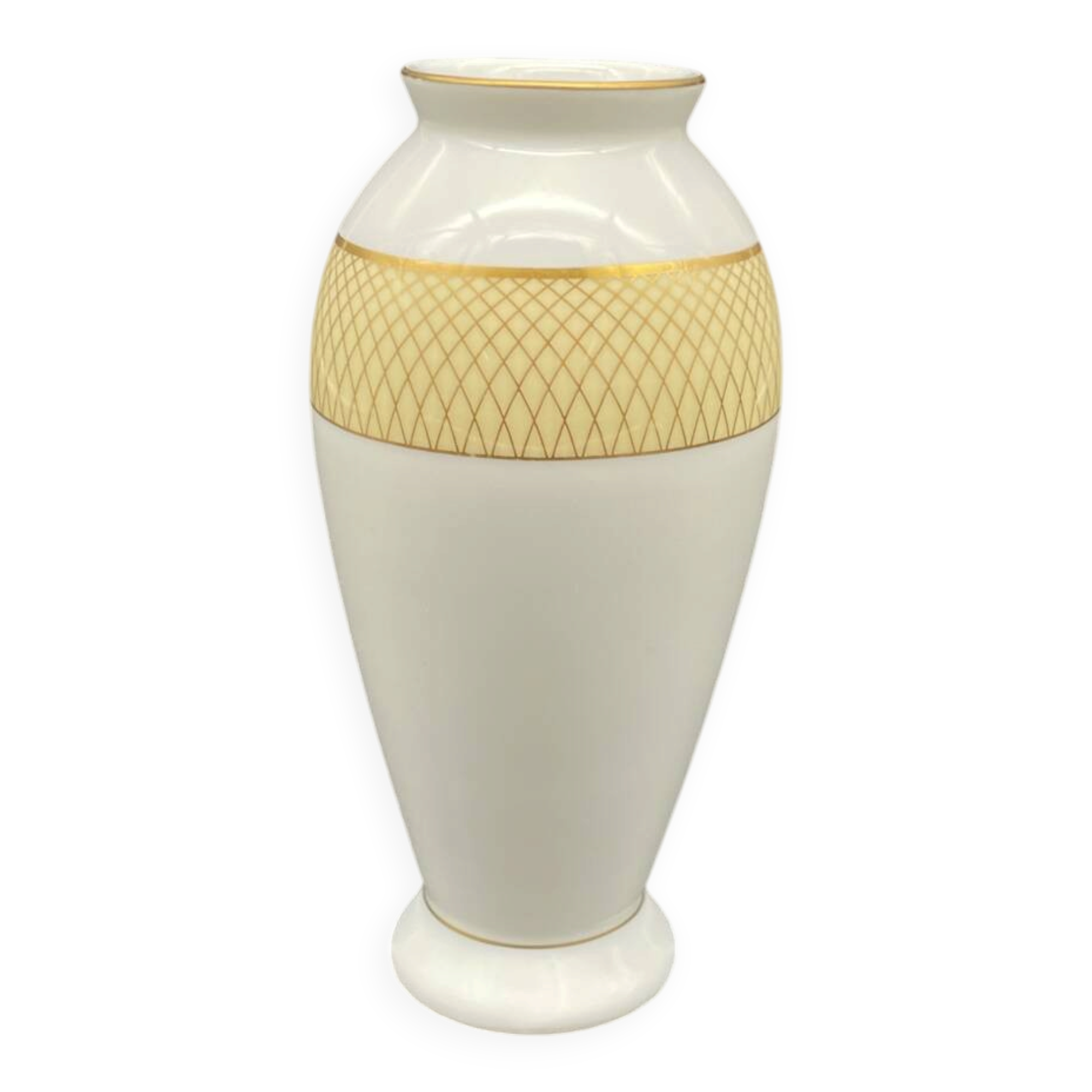 Small Rosenthal Classic vase in white porcelain and gold.