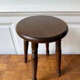 4-legged turned wooden stool