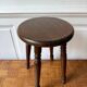 Tabouret en bois tourné à 4 pieds