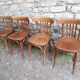 Série de 4 chaises bistrot Mahieu années 50