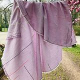 Tablecloth 100% Belgian linen and embroidered by hand