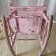 Rocking-chair vintage 50 in pink patina wood