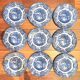 9 English faience plates Broadhurst Staffordshire