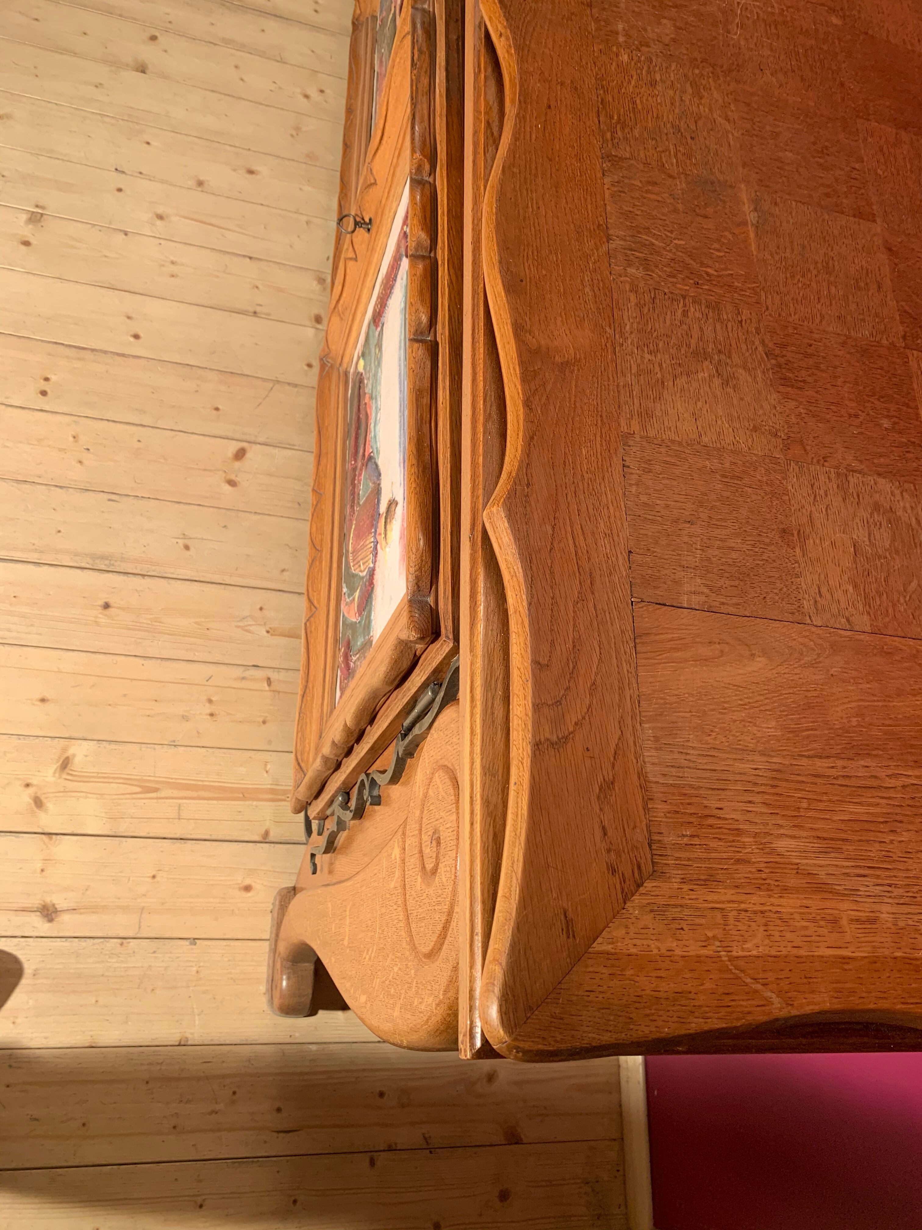 Modernist wood and ceramics sideboard of the 1950s