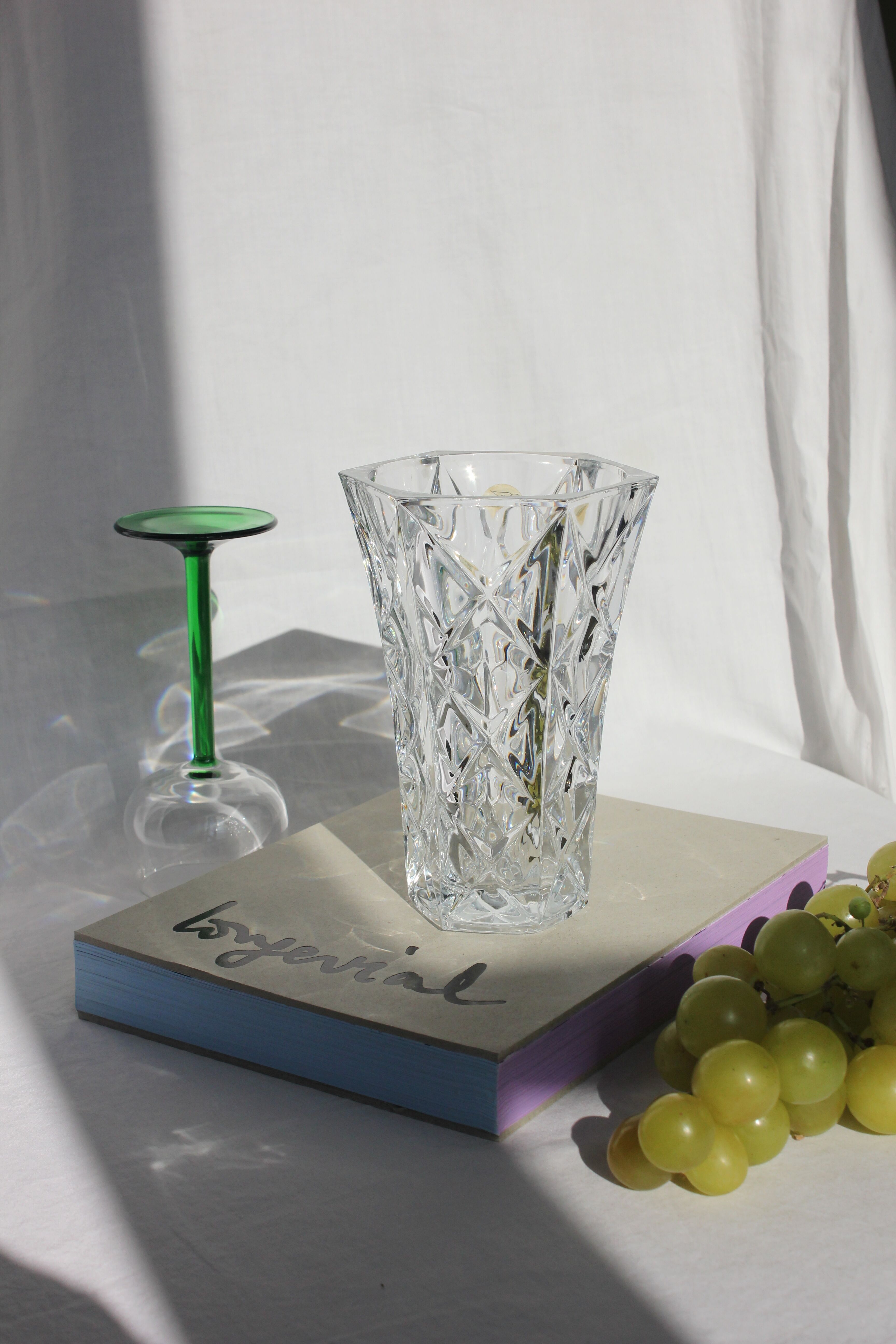 Vintage crystal vase from Arques 70s