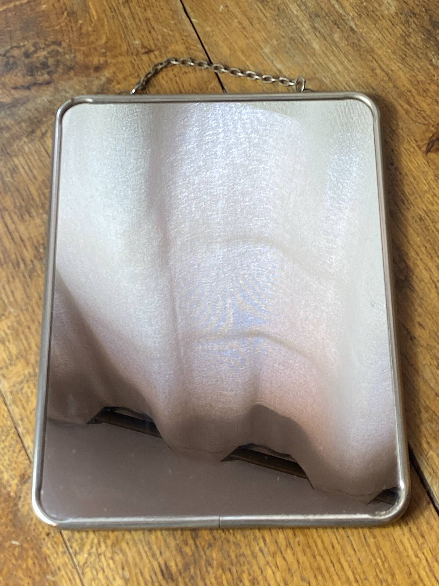 Metal hanging barber mirror