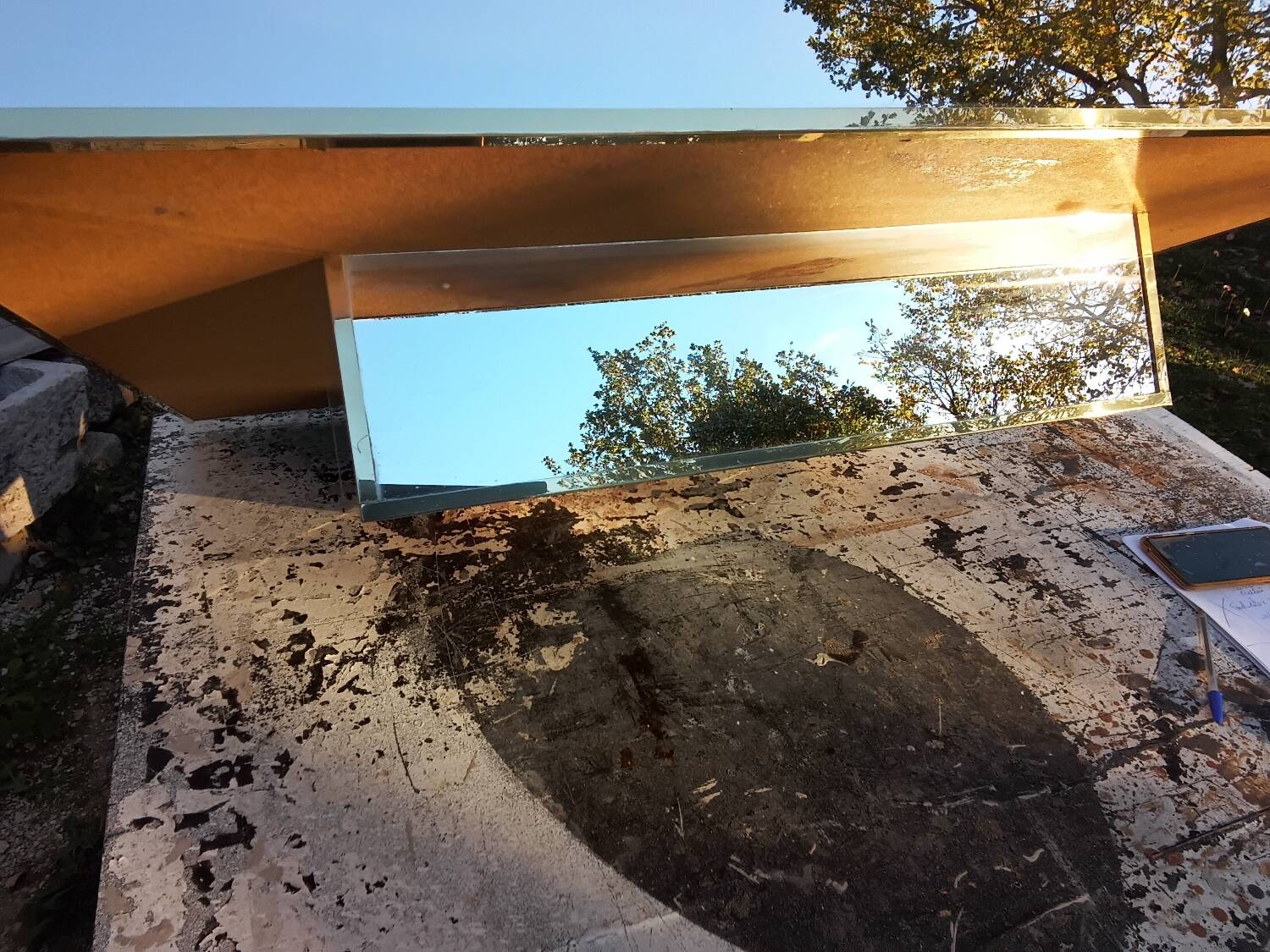 Mirrored coffee table