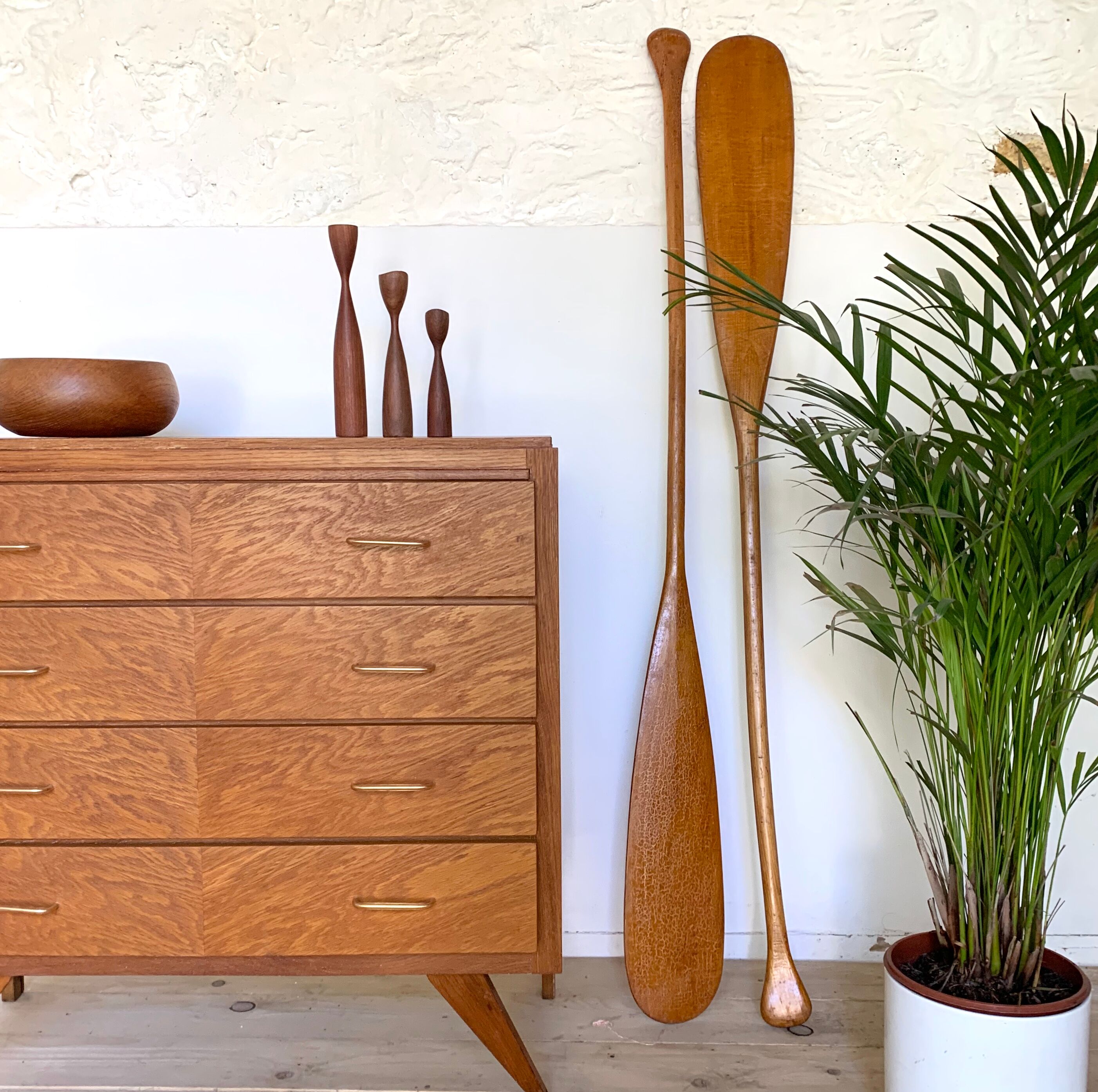 Lot of 2 paddles canoe vintage