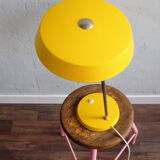 East germany vintage yellow table lamp by veb narva leuchtenbau, 1960s