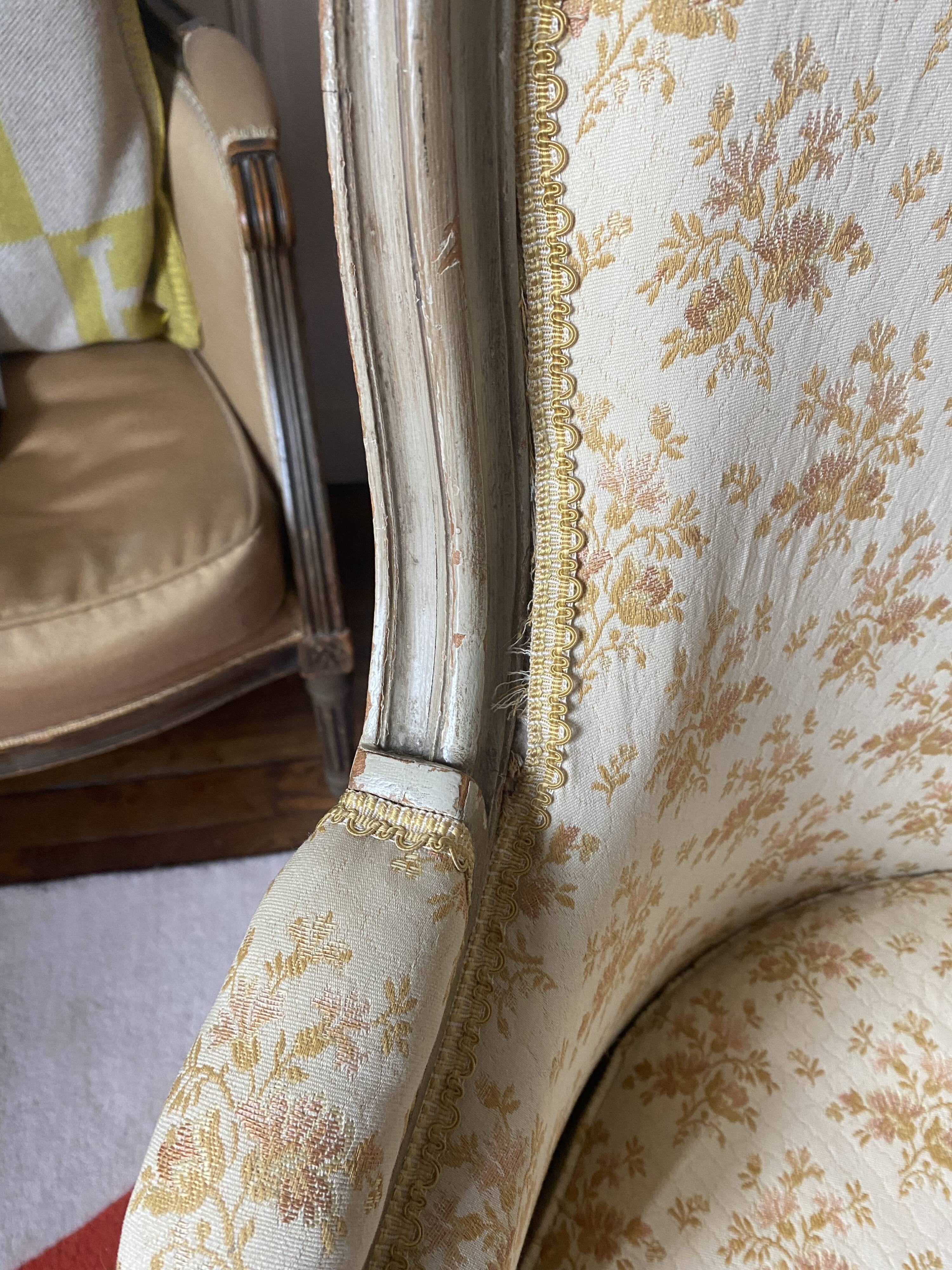 Bergère fauteuil de style Louis XV