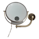 Vintage illuminated adjustable brass mirror, Arpin Paris, France 1970