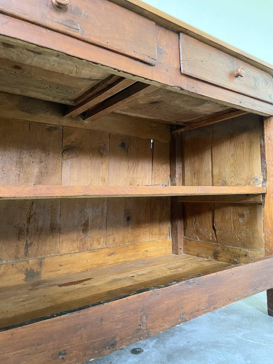 Jam cabinet, folk art furniture, oak, 19th century