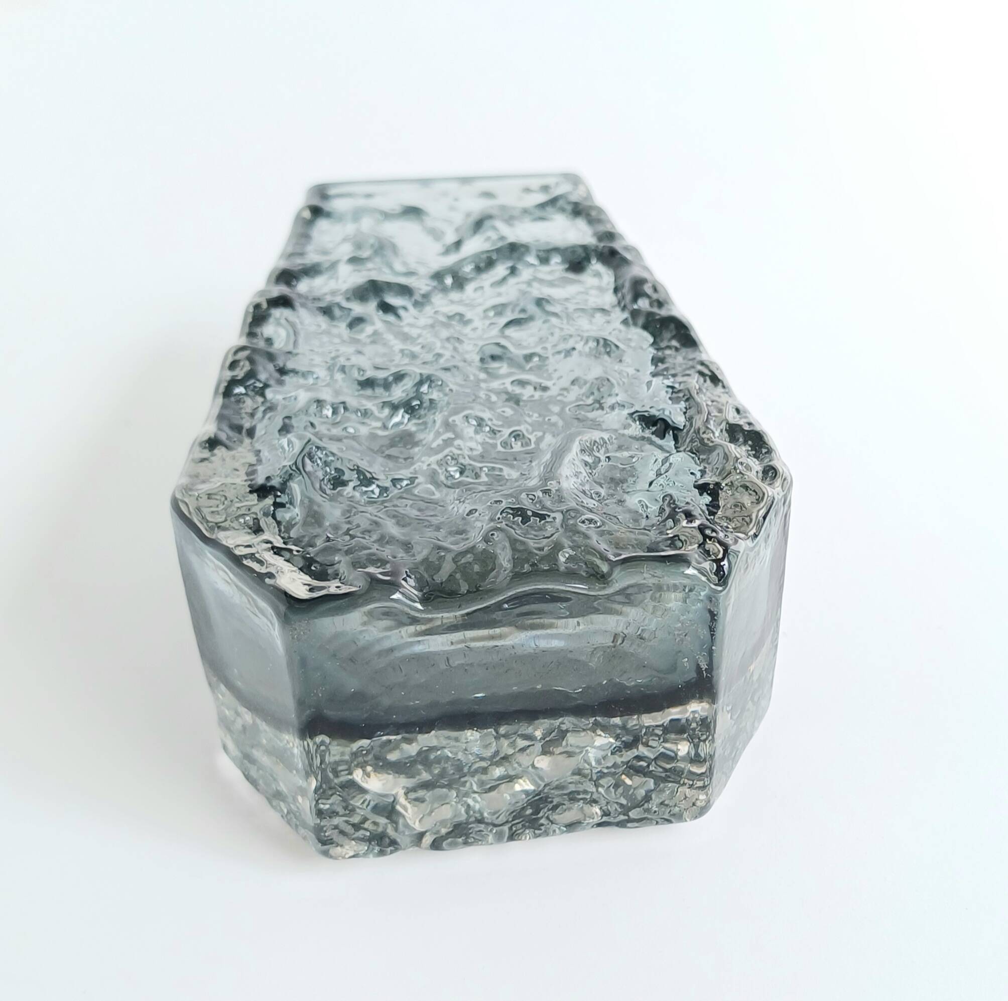 Whitefriars Pewter Coffin Vase by Geoffrey Baxter - textured range