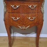 Commode en marqueterie et marbre vert