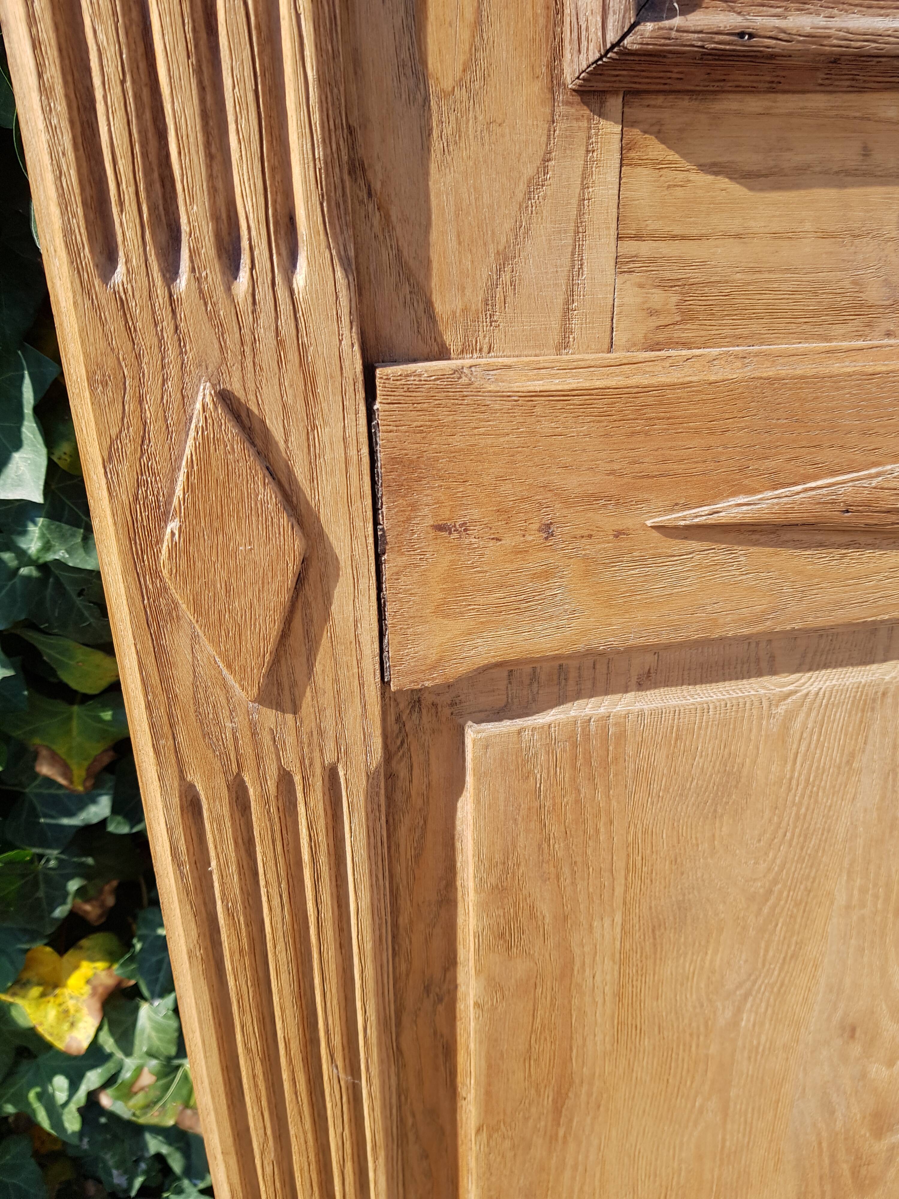 Old solid oak coat holder