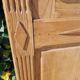 Old solid oak coat holder