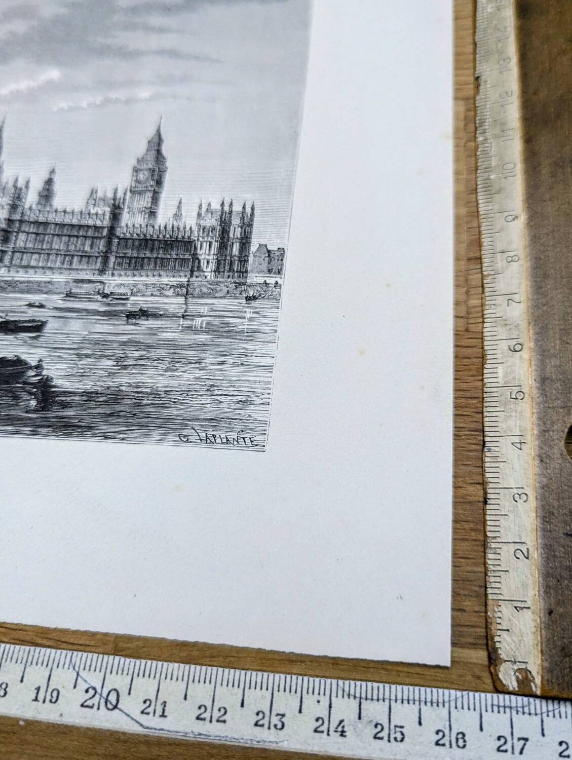 Londres, le parlement, illustration imprimée en 1879.