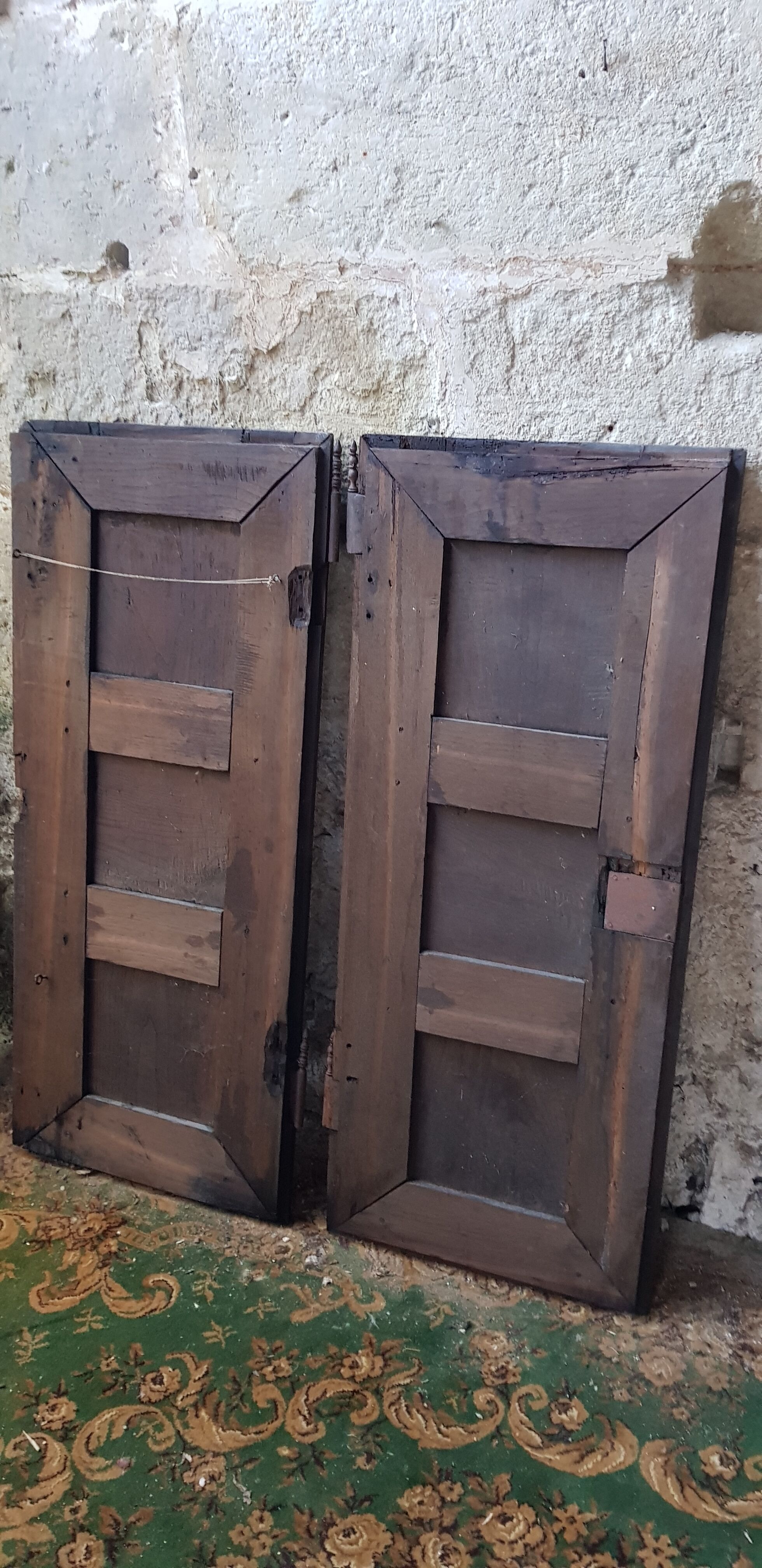 Sculpted doors pair