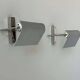 Pair of vintage adjustable wall lights, chrome, Castiglioni Fontana Arte 1972