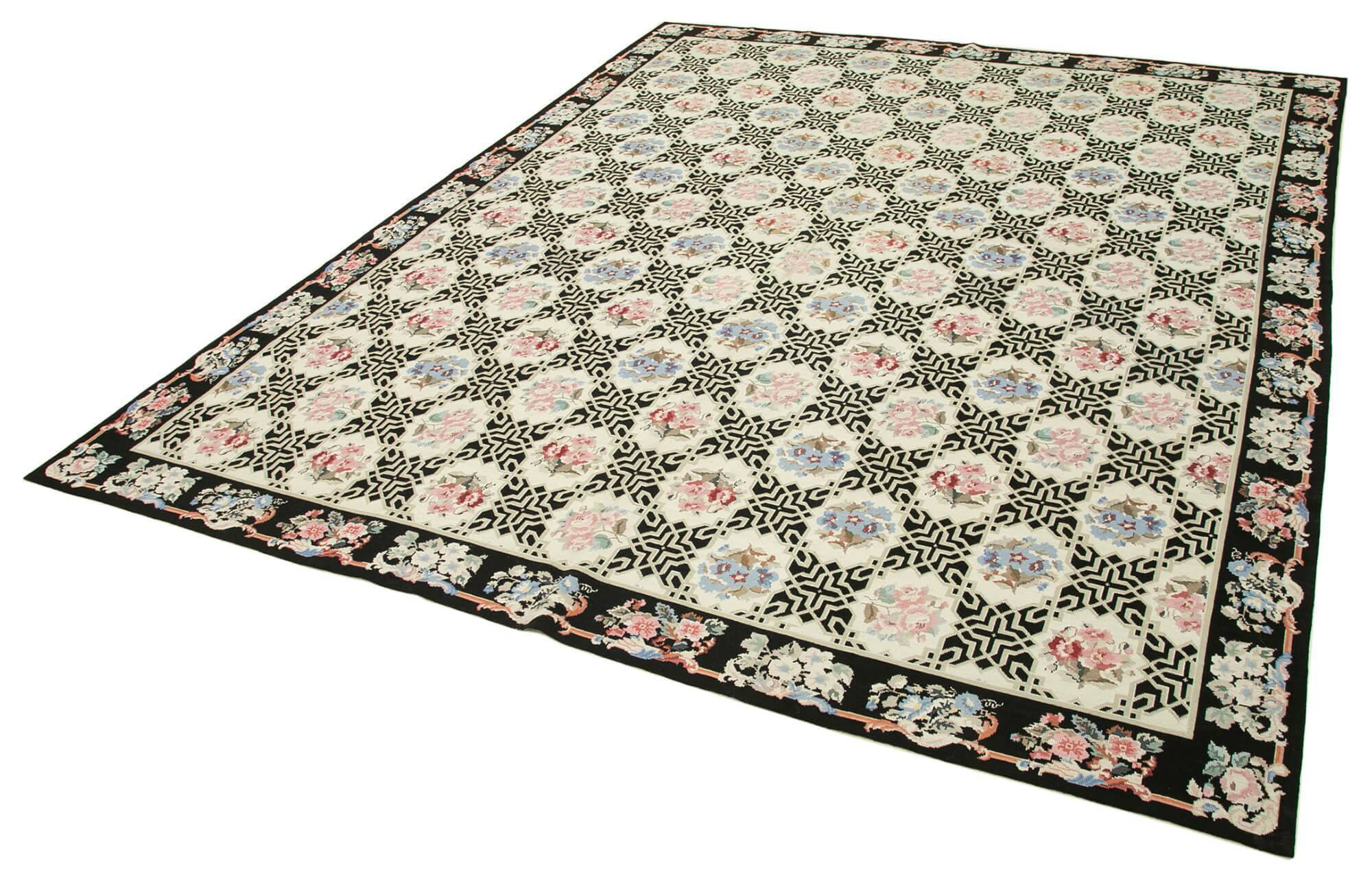 Handmade Vintage Flatweave Needlepoint Kilim 232 cm x 290 cm