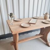Solid oak monastery table