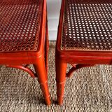 2 Faux Bamboo Dining chairs Chippendale Jonathan Adler