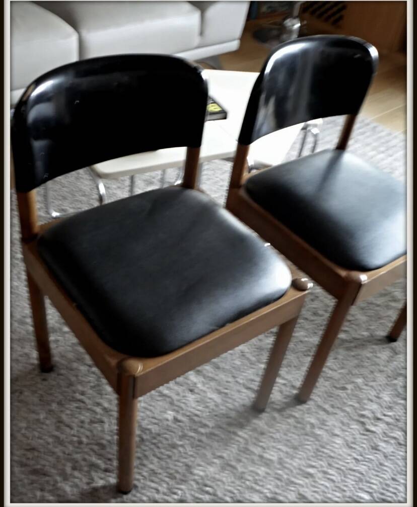 Pair of Piarotto chairs Italy vintage 1980 design vintage chairs furniture