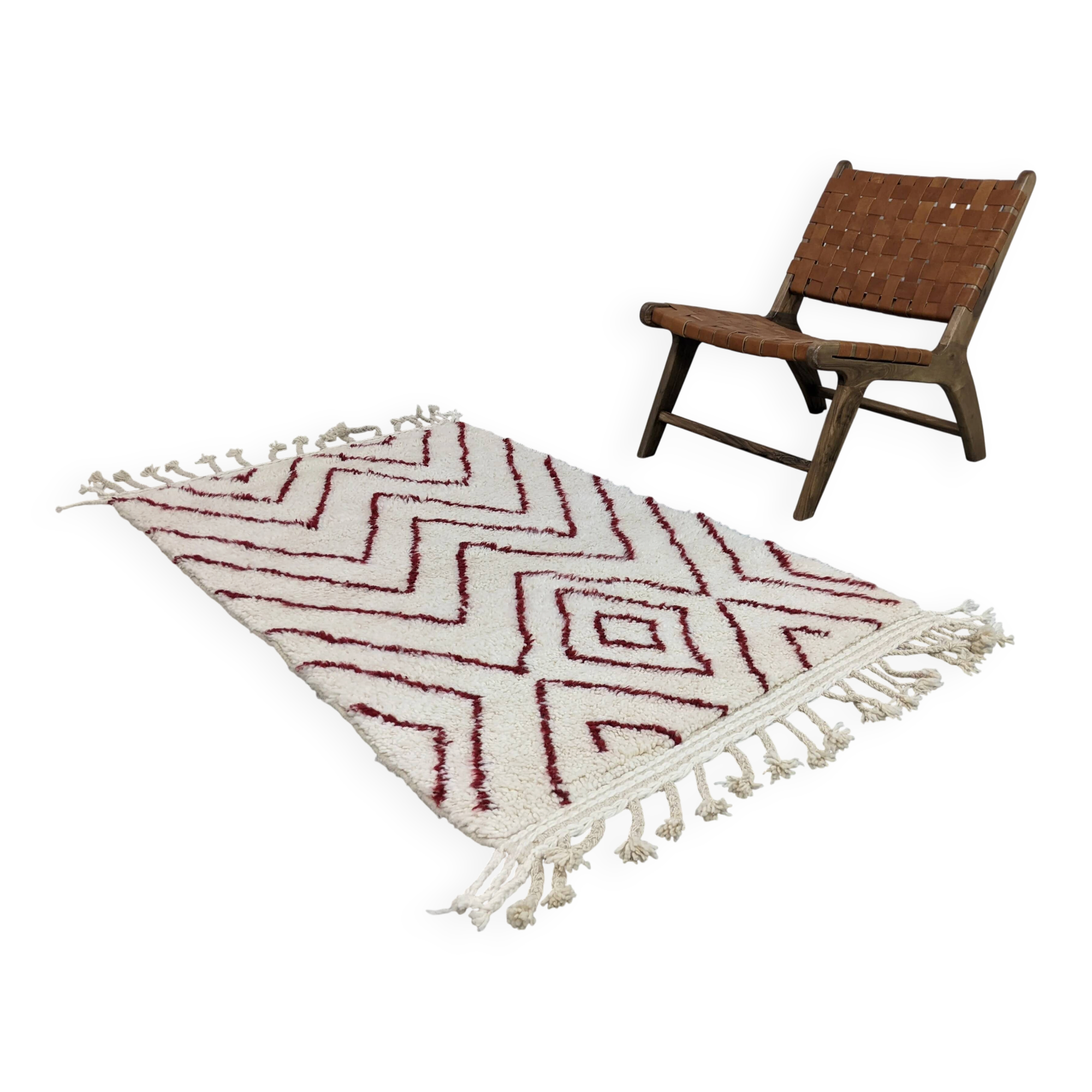 Beni Ouarain rug, 165 x 100 cm || 5.41 x 3.28 feet, P-161