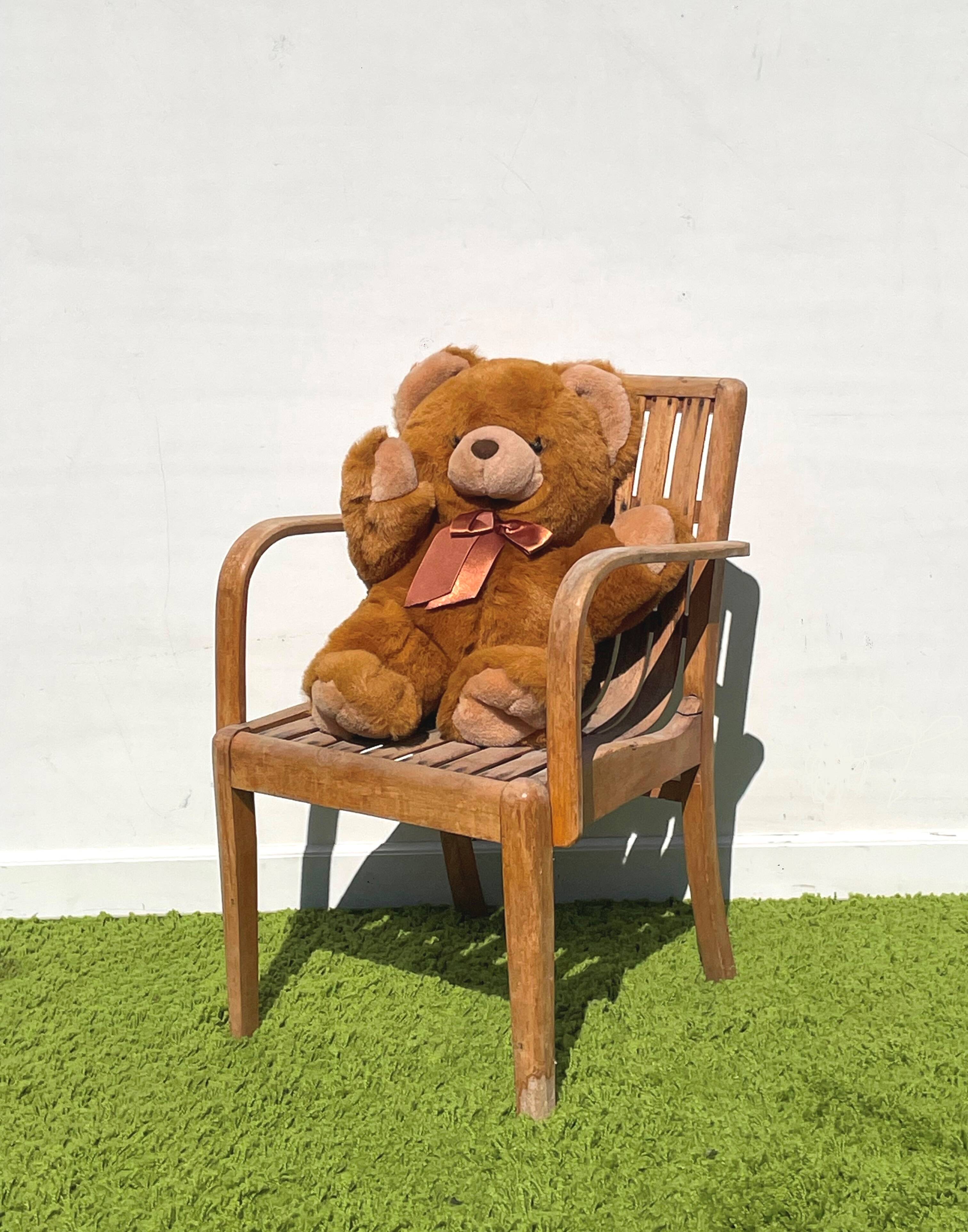 Vintage 1960s Wooden Children's Armchair