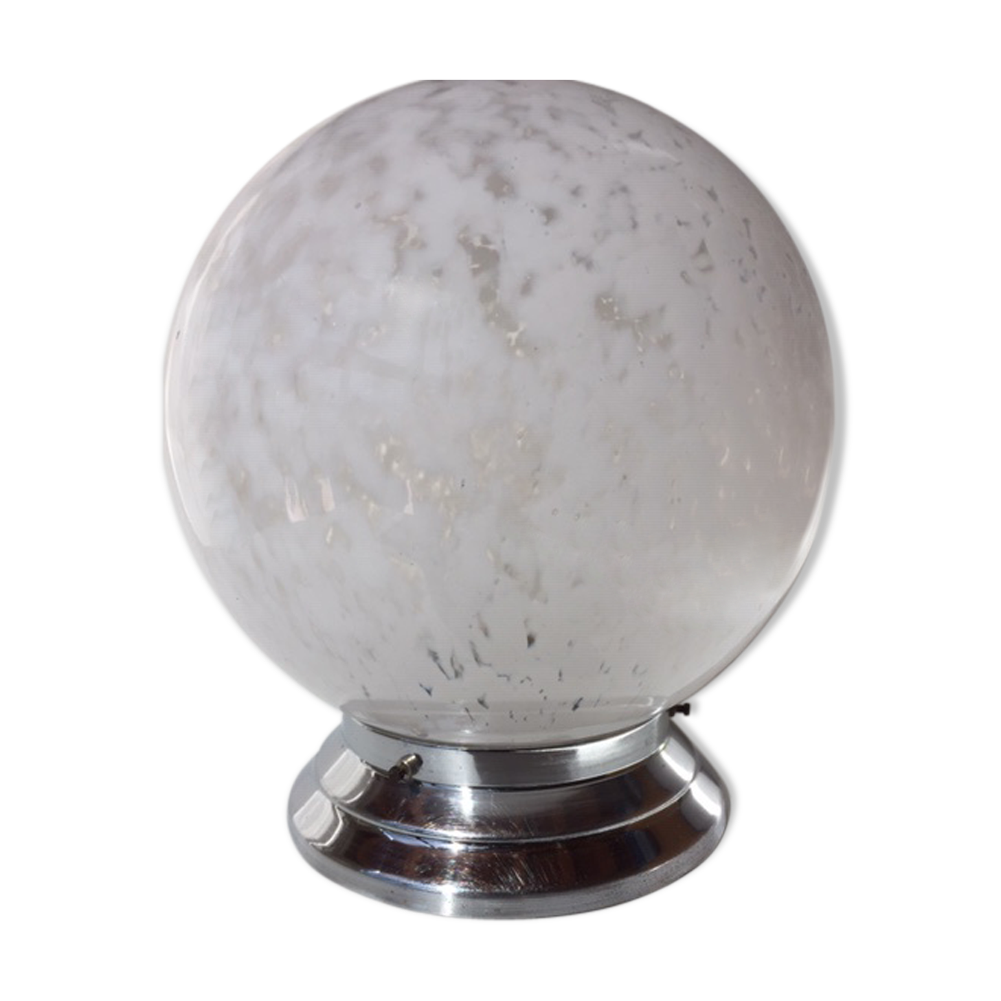 Globe globe in opalin glass speckled art deco
