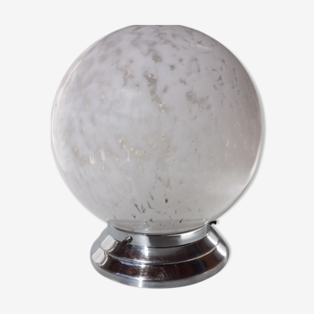 Globe globe in opalin glass speckled art deco