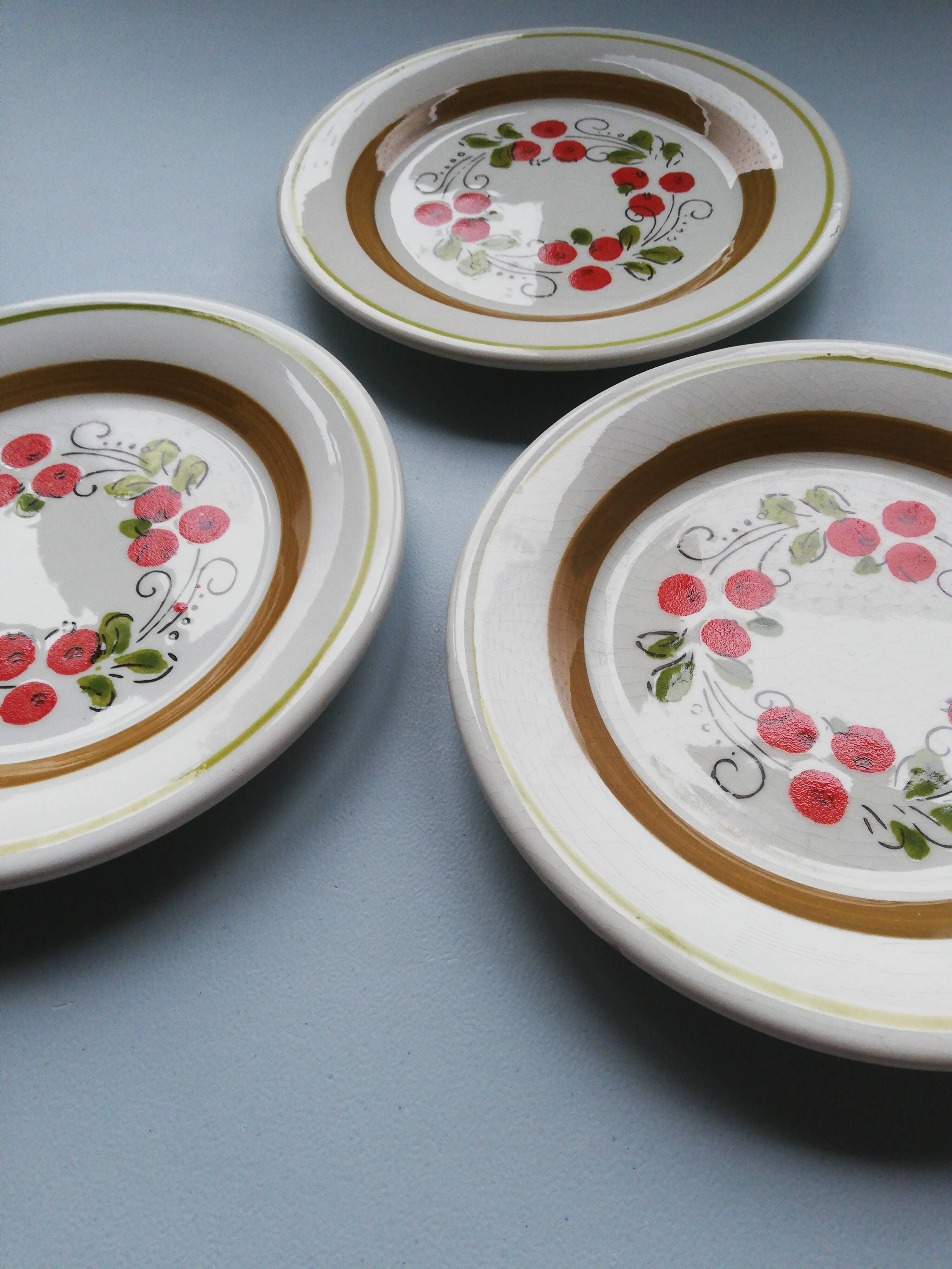 Lot de 3 Assiettes vintage Italy