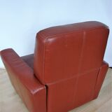 Art deco leather armchair, 1960s