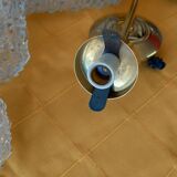 Pair of brass and glass sconces