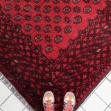 Antique Afghan Ersari handmade rug 208 x 288 cm 1920s