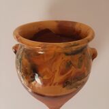 Glazed terracotta pot