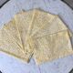 Set of 6 patterned yellow towels 60s-70s
