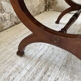 Empire style marble and mahogany coffee table