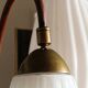 Lampadaire Lunel, 3 tulipes en verre blanc